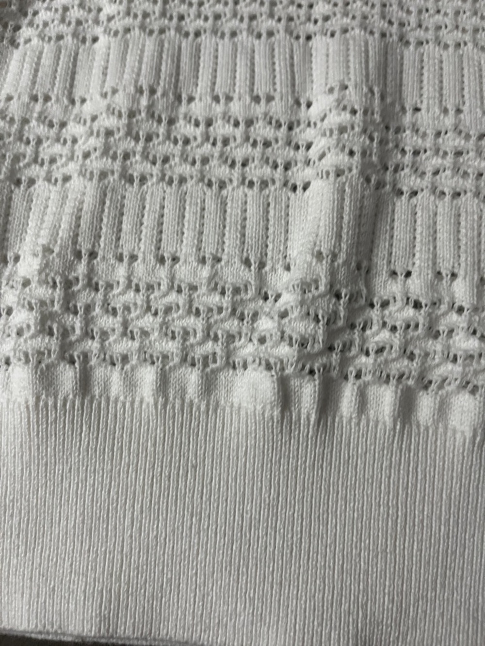 LOFT White Openwork Scoopneck Knit Sweater - Picture 10 of 11